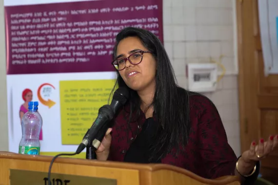 UNICEF Deputy Representative Ms. Shalini Bahuguna, speaking on behalf of UN agencies