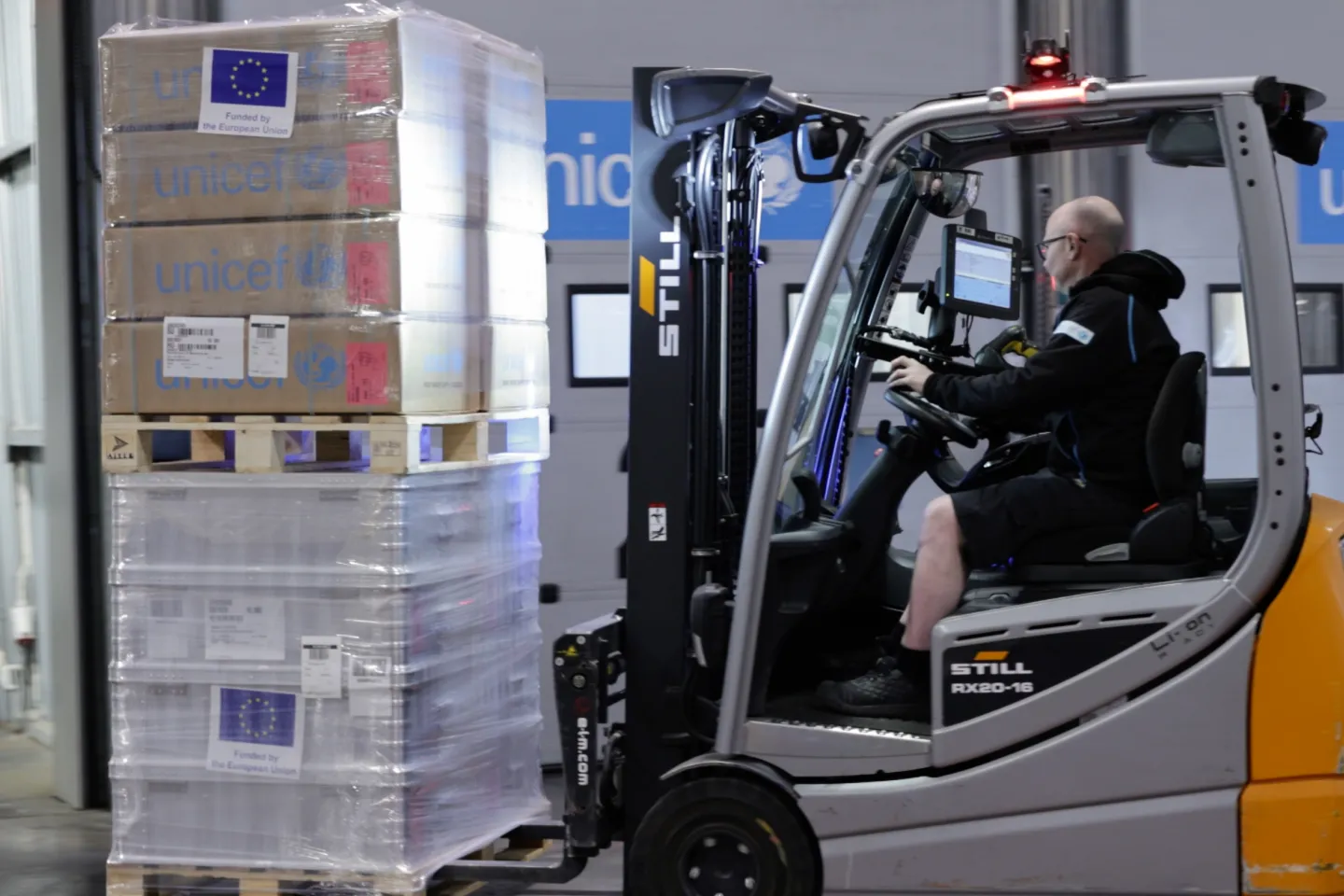 Preparing shipment of emergency supplies