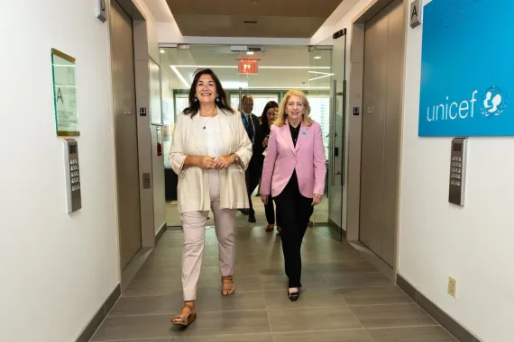 UNICEF Executive Director Catherine Russell meets DG MENA’s Commissioner Dubravka Šuica