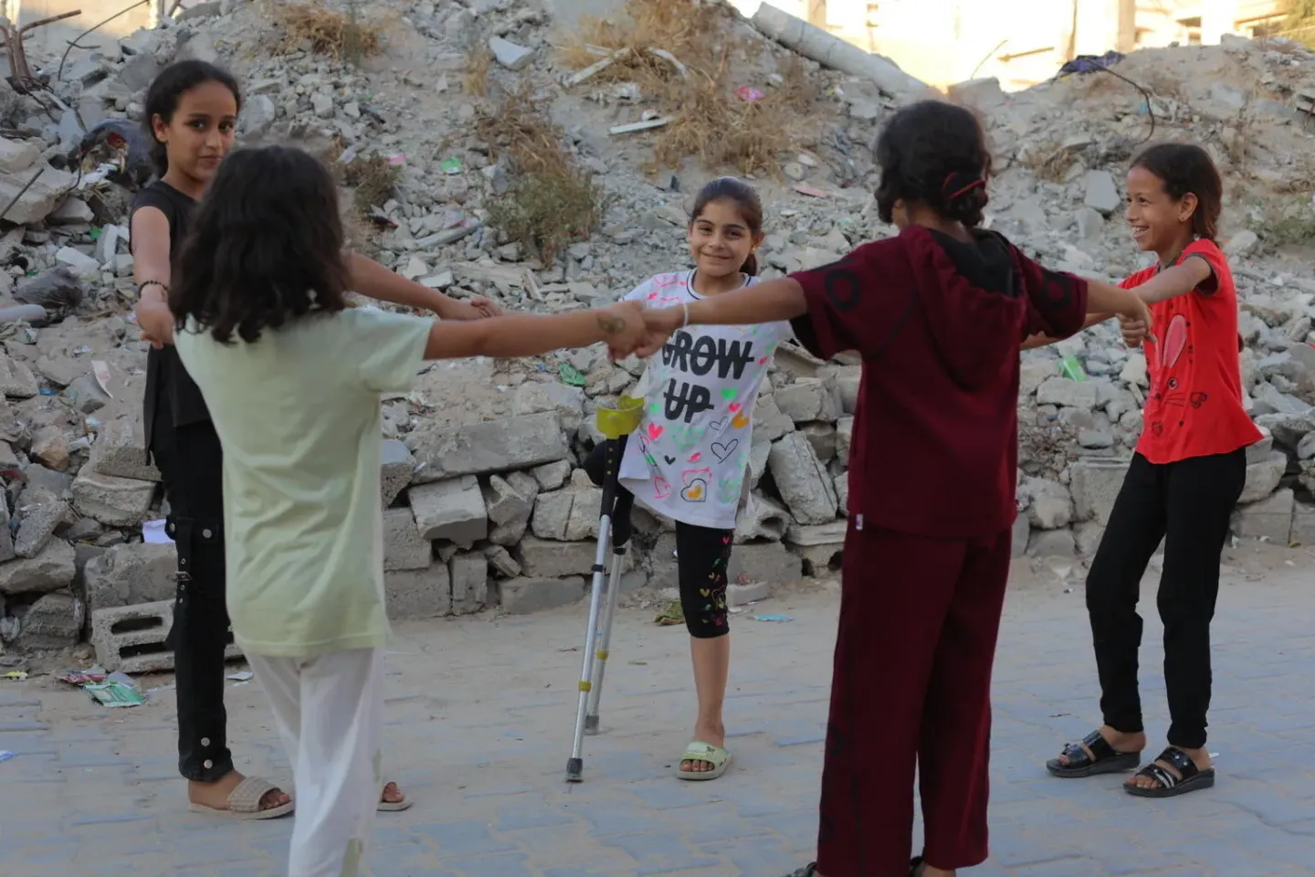 Injured children Gaza strip