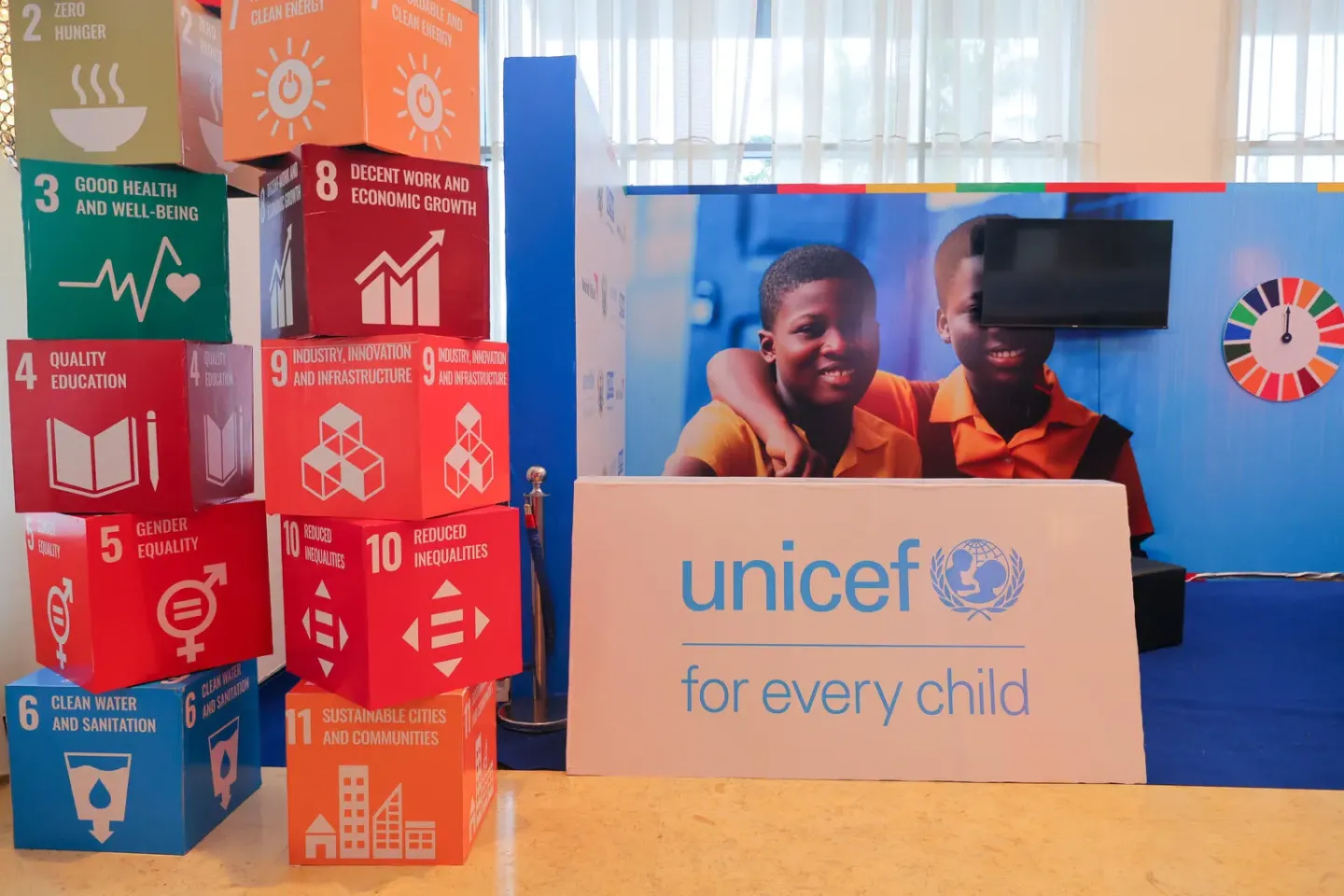 UNICEF Children&rsquo;s conner at the SDG Summit 2024 in Accra, Ghana, on July 3, 2024.