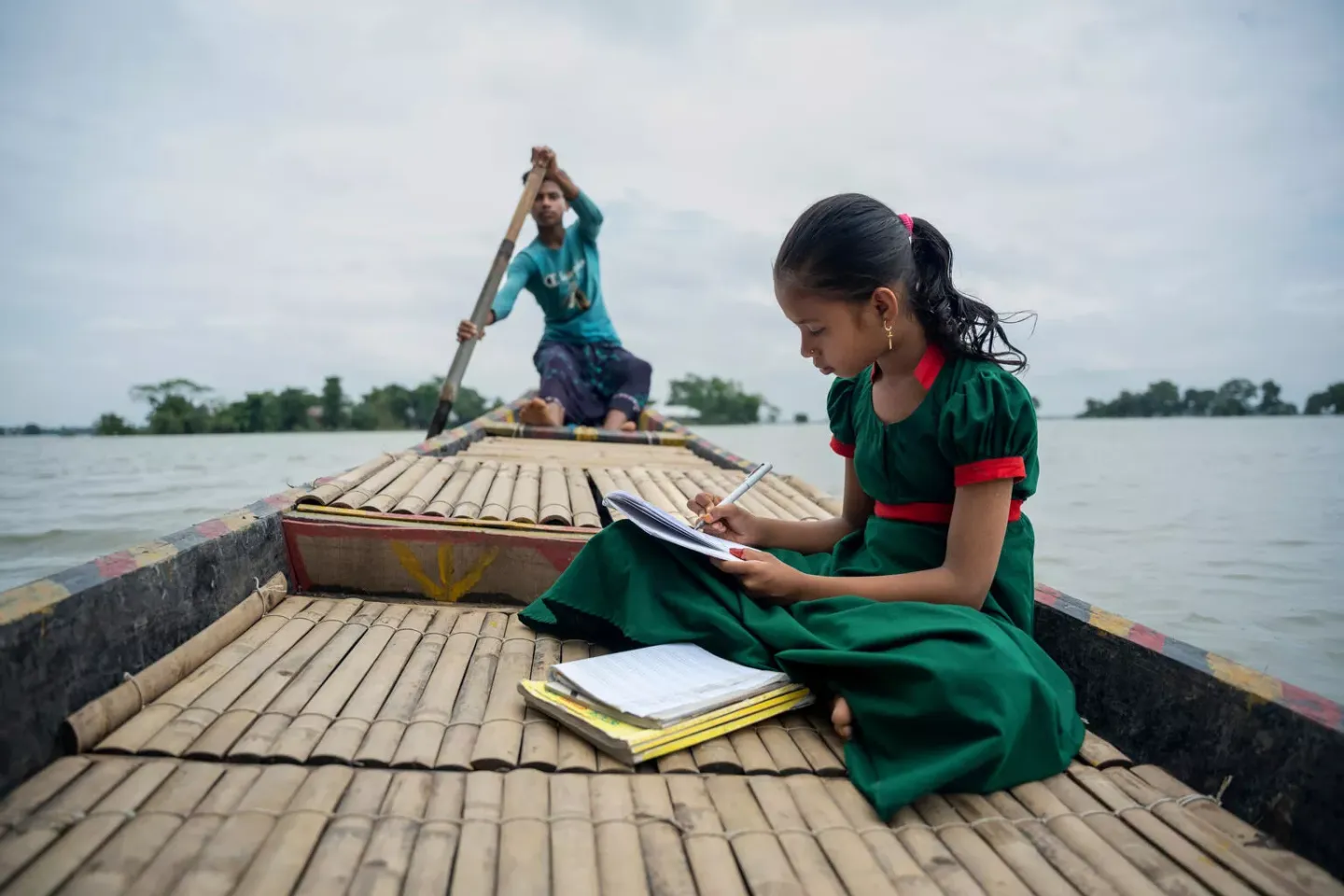 On 4 July 2024, Tawhida Akter, a determined 10-year-old girl from Manikpur, Shantiganj, exemplifies the resilience and hope fostered by the "Let Us Learn Project" (LUL) implemented by UNICEF and Jagorani Chakra Foundation (JCF) in Sunamganj. Enrolled at the Learning Center (LC) in early 2024, Tawhida had never attended school before. Her teacher noted that she struggled to even state her name during her initial assessment. 