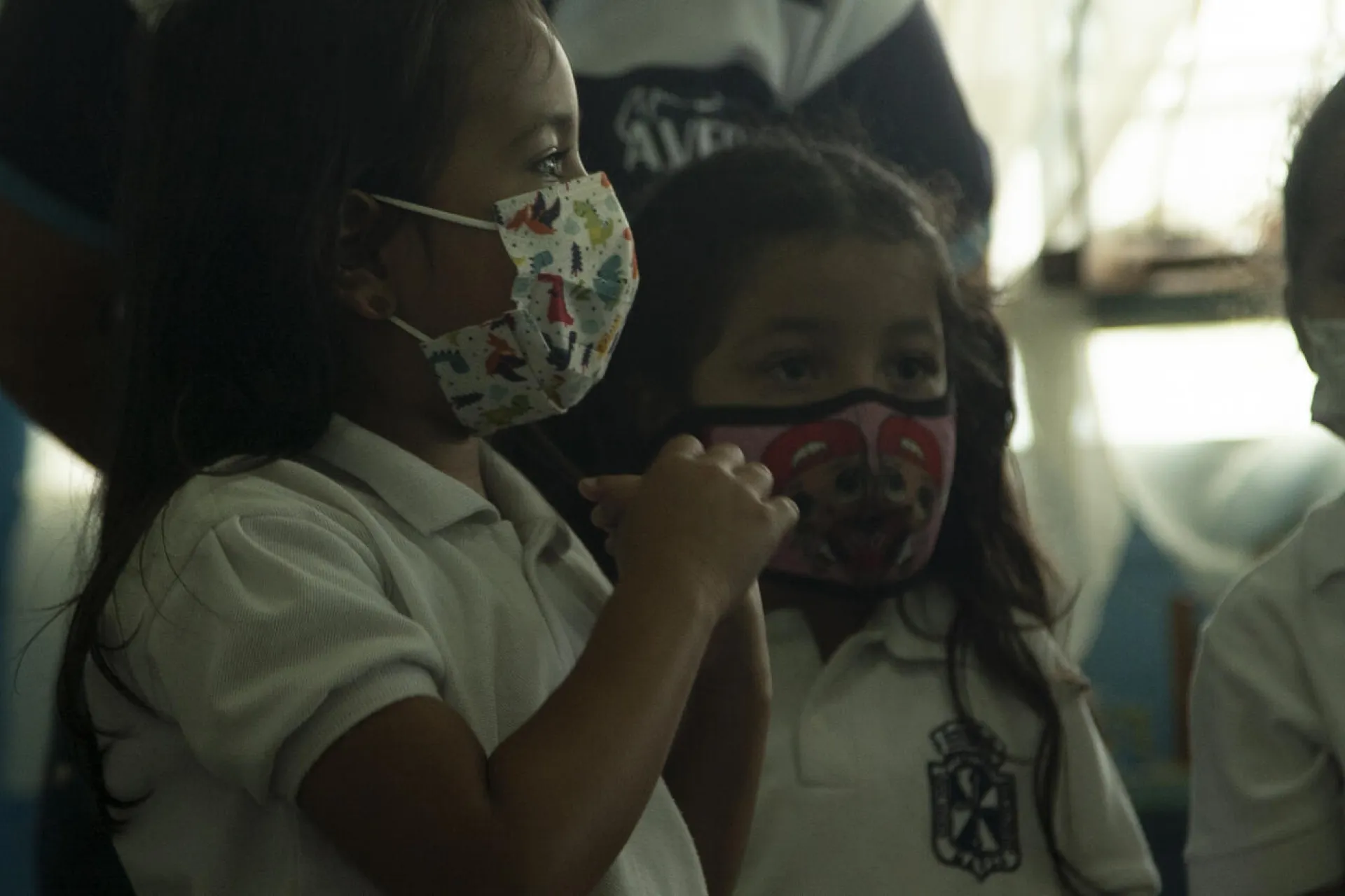 Girls smiles during a UNICEF visit to UNICEF staff to a UNICEF-supported school located in T&aacute;chira, Venezuela