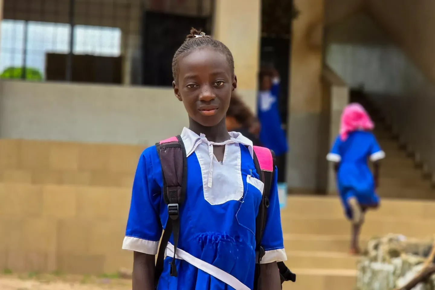 Horeja, who is happy to be in school
