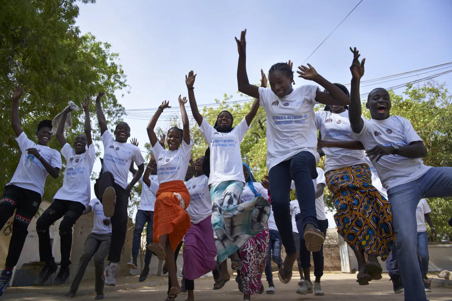 Members of children's network on transitional justice in group photo