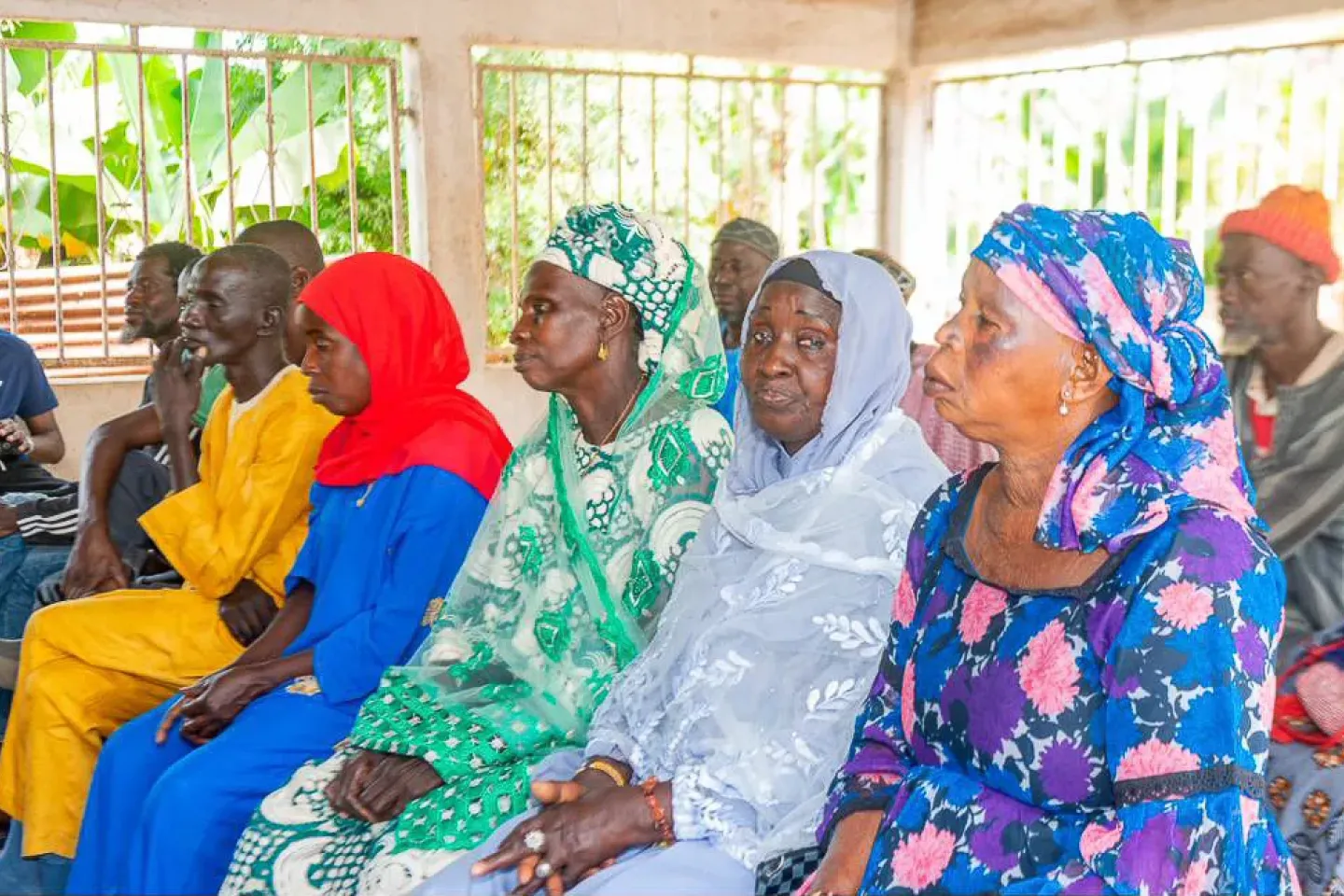 People of Kolior gather to officially establish a Mama Kafo (Grandparents club).