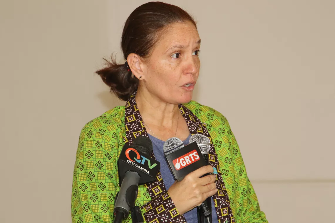 UNICEF Gambia country representative speaks at ODF consultative meeting
