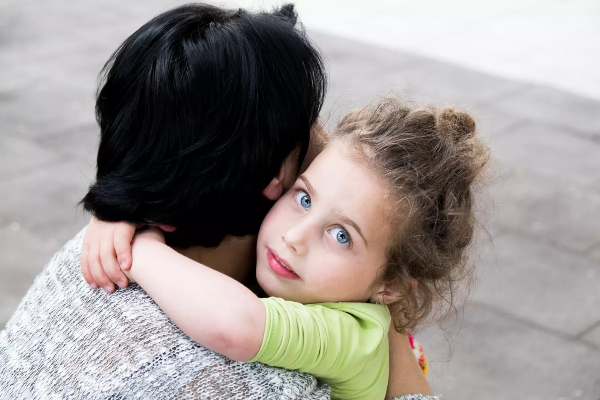 Girld and mother