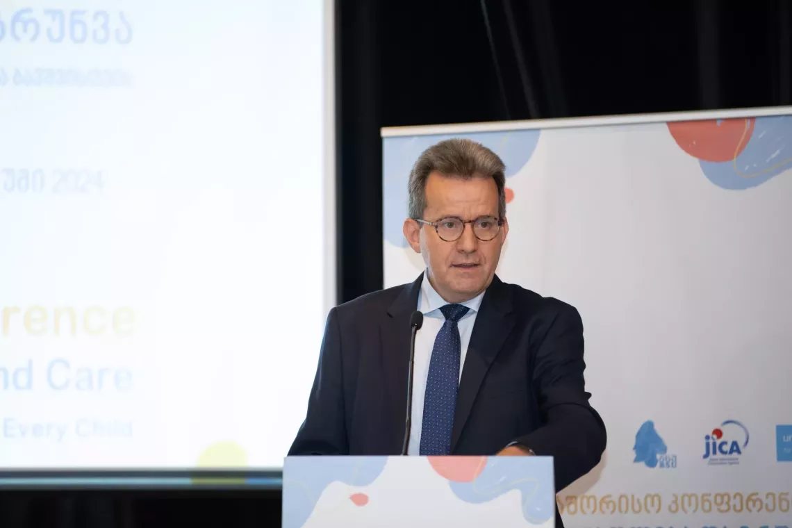 Representative of UNICEF in Georgia, Jesper Moller Opening the Conference
