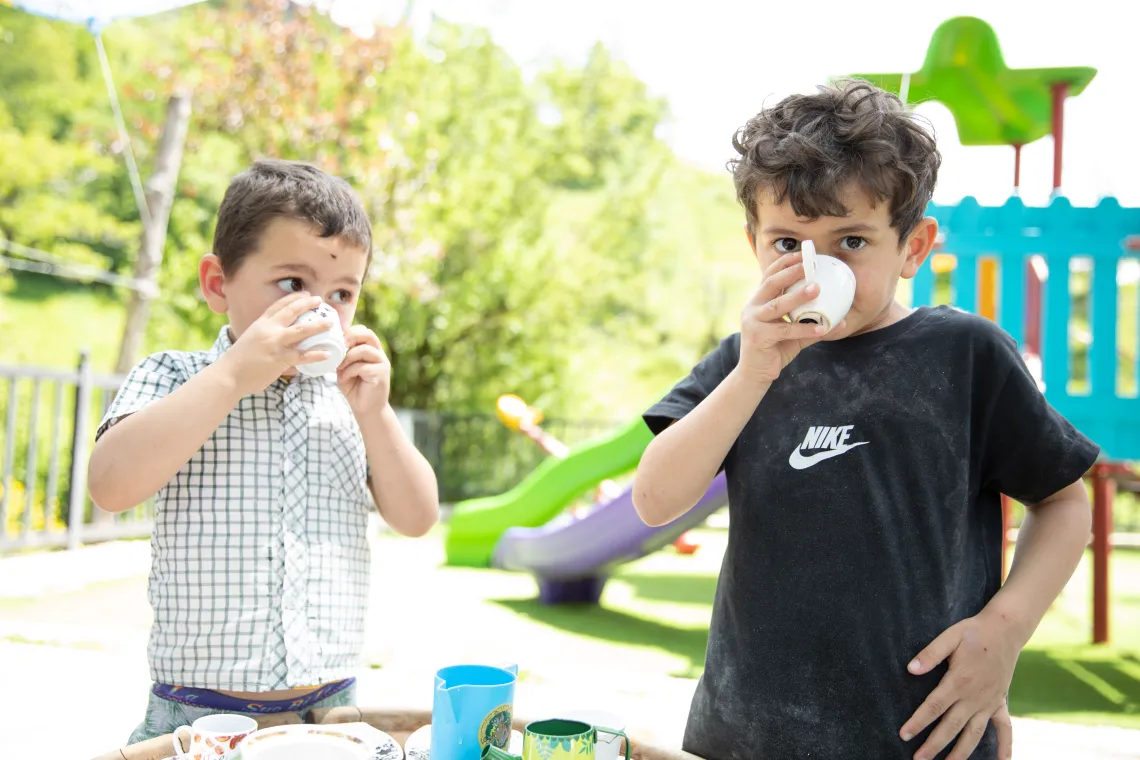 children at the kindergarten