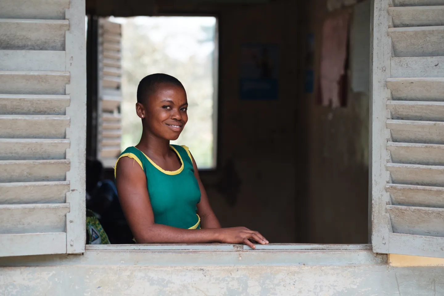 Linda Okyere Baffour (13), a student at AME Zion School in Odoben, Ghana, on 19 January 2018. 