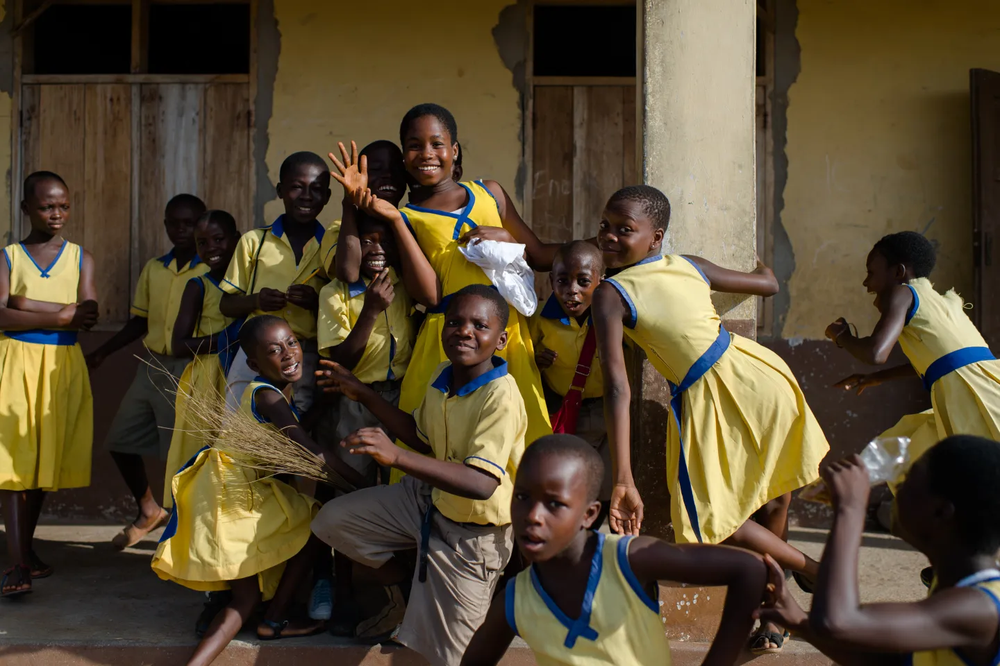Students at Etsiapa Memorial Methodist Primary School in Elmina in the Central Region of Ghana on 21 May 2015