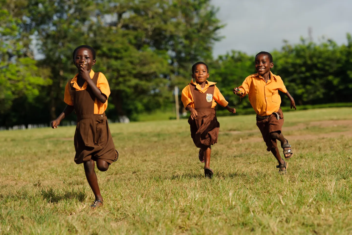 Students playing at Efutu Basic School in the Central Region of Ghana.