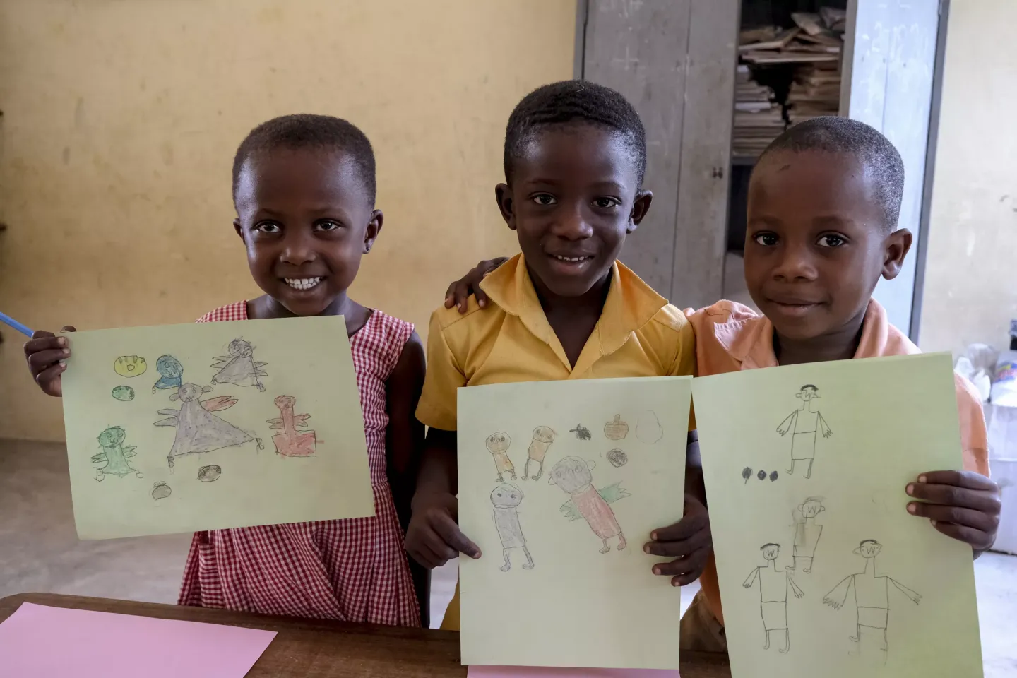 A young student smiling 