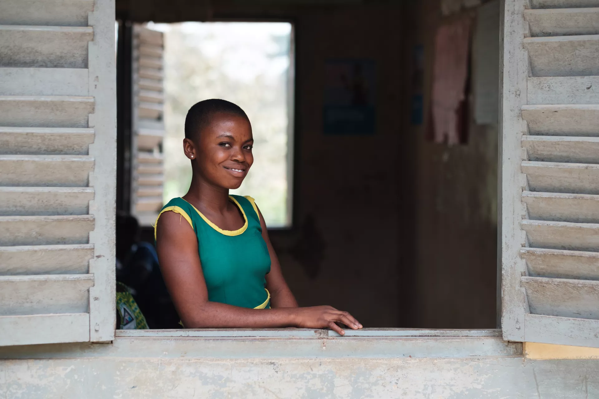 Linda Okyere Baffour (13), a student at AME Zion School in Odoben, Ghana, on 19 January 2018. 