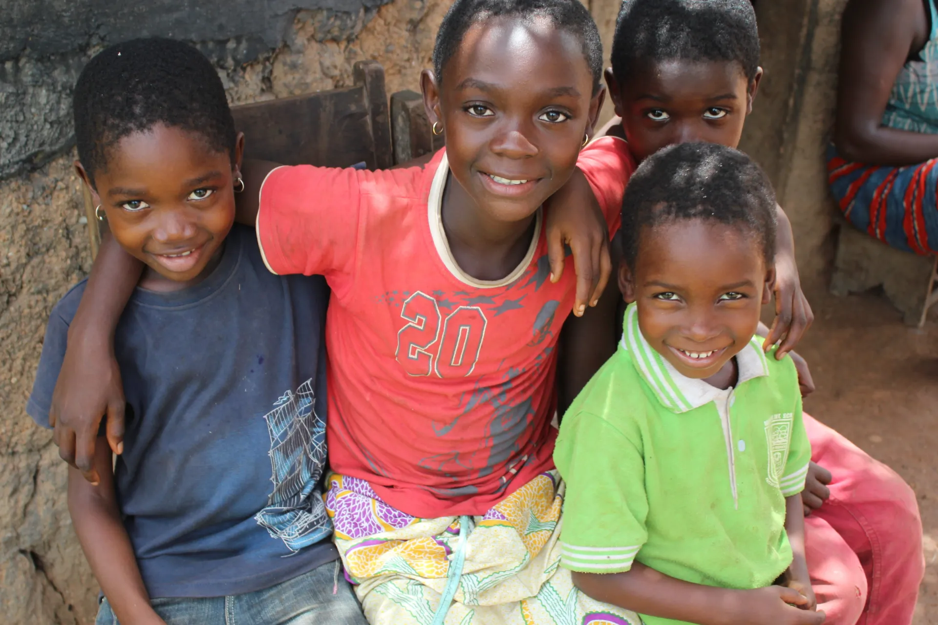 Children in front of their home in the Volta Region