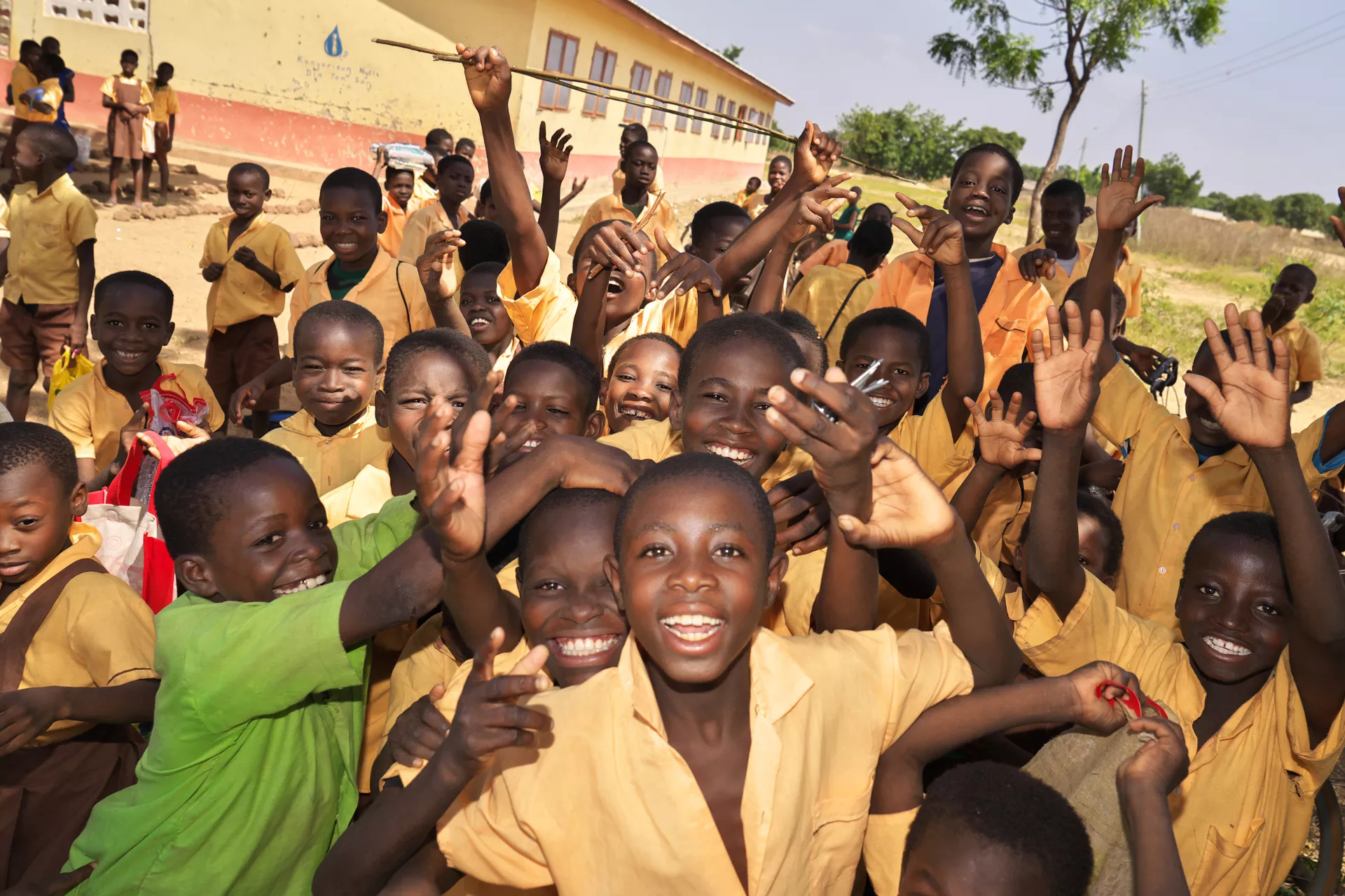Students at a primary school in Kundunali in Tamale in the Northern Region of Ghana on 11 November 2015.