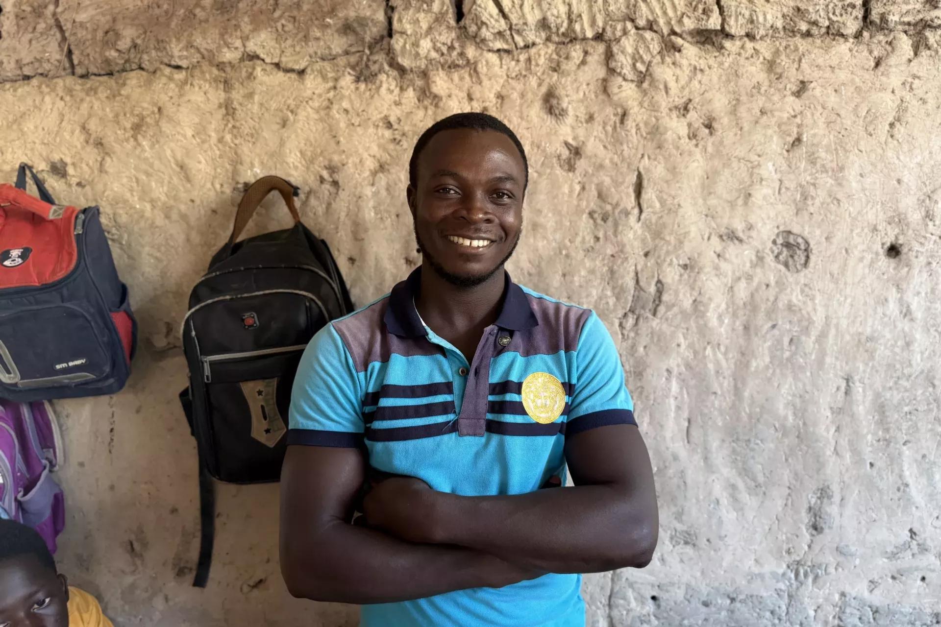 A photo of Class teacher Gabriel in his classrooms 