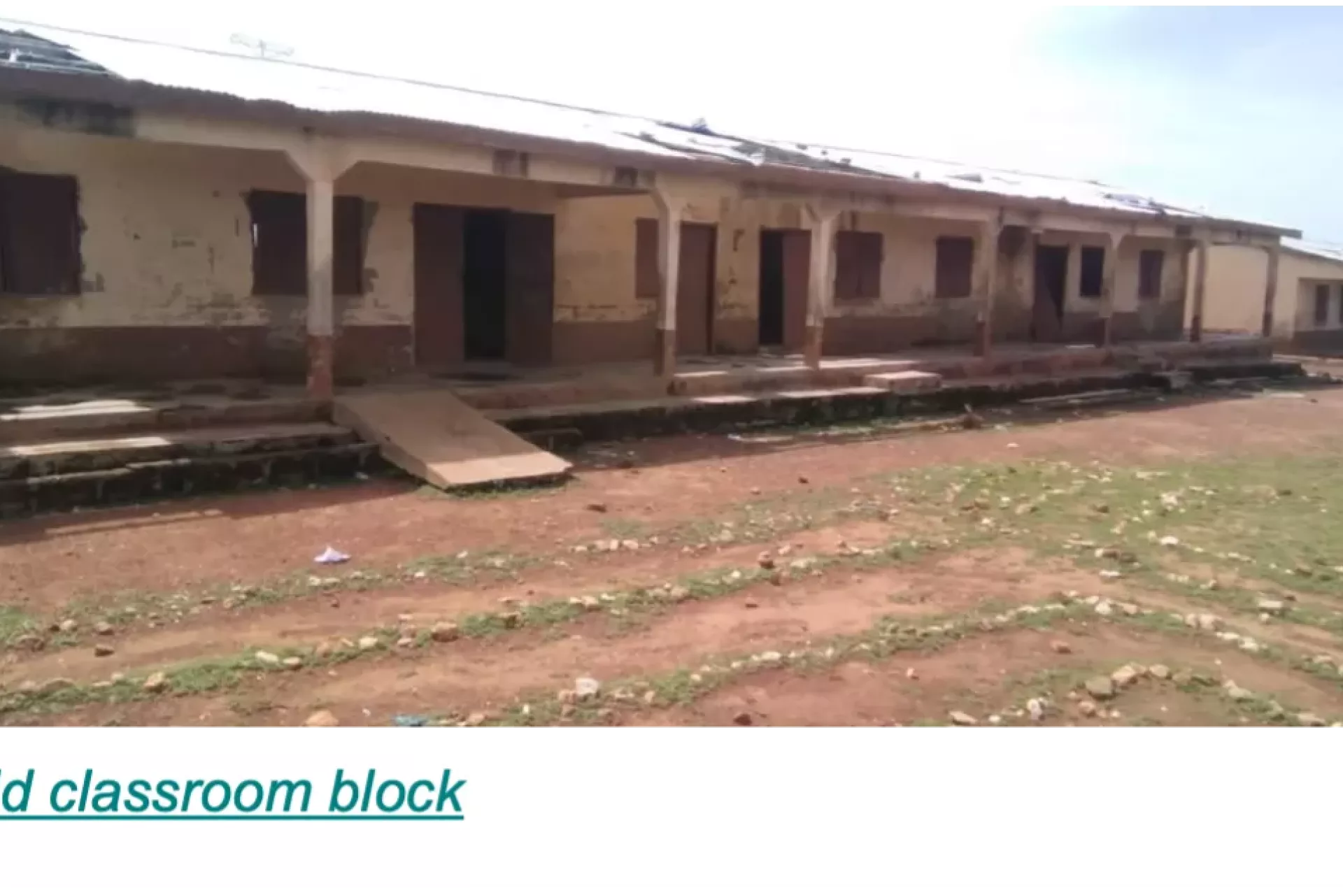 A picture of the old classroom om block 