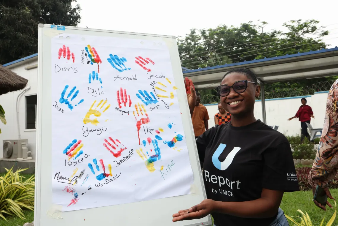 Jemaimah Ansumene Akiteyi shows her support for breastfeeding.