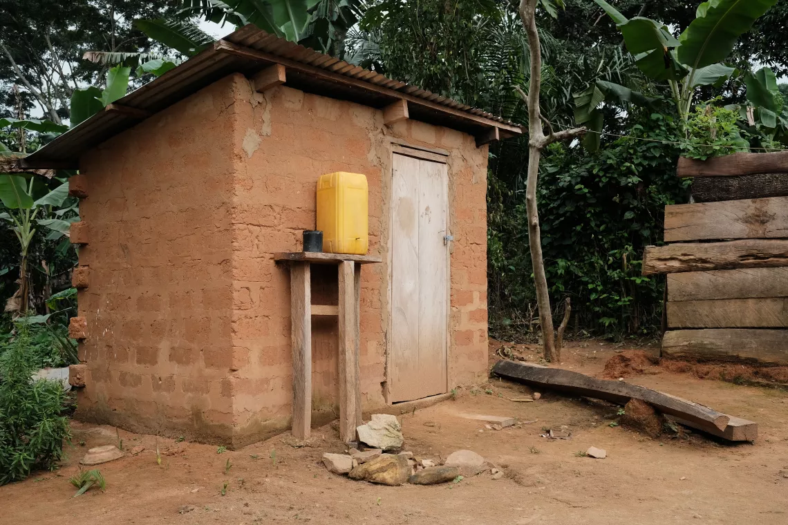 A latrine in the open defecation free (ODF) community of Kassandgan in the Volta Region.