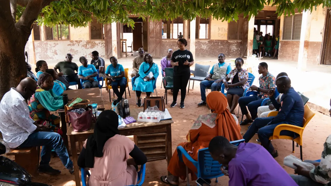 Community leaders, service providers and local stakeholders discuss ways to strengthen support for adolescent girls and address the barriers they face. 