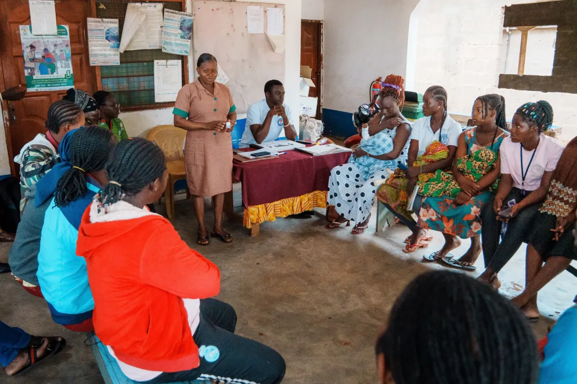 Health workers engage girls in an adolescent-friendly space where they can access trusted health information and make informed decisions about their lives.