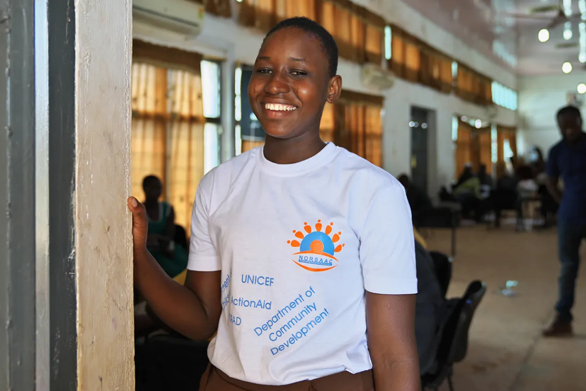 Memunafu Alhassan (16) of Yoggu Junior High School in the Northern Region, Ghana on 15 August 2016.
