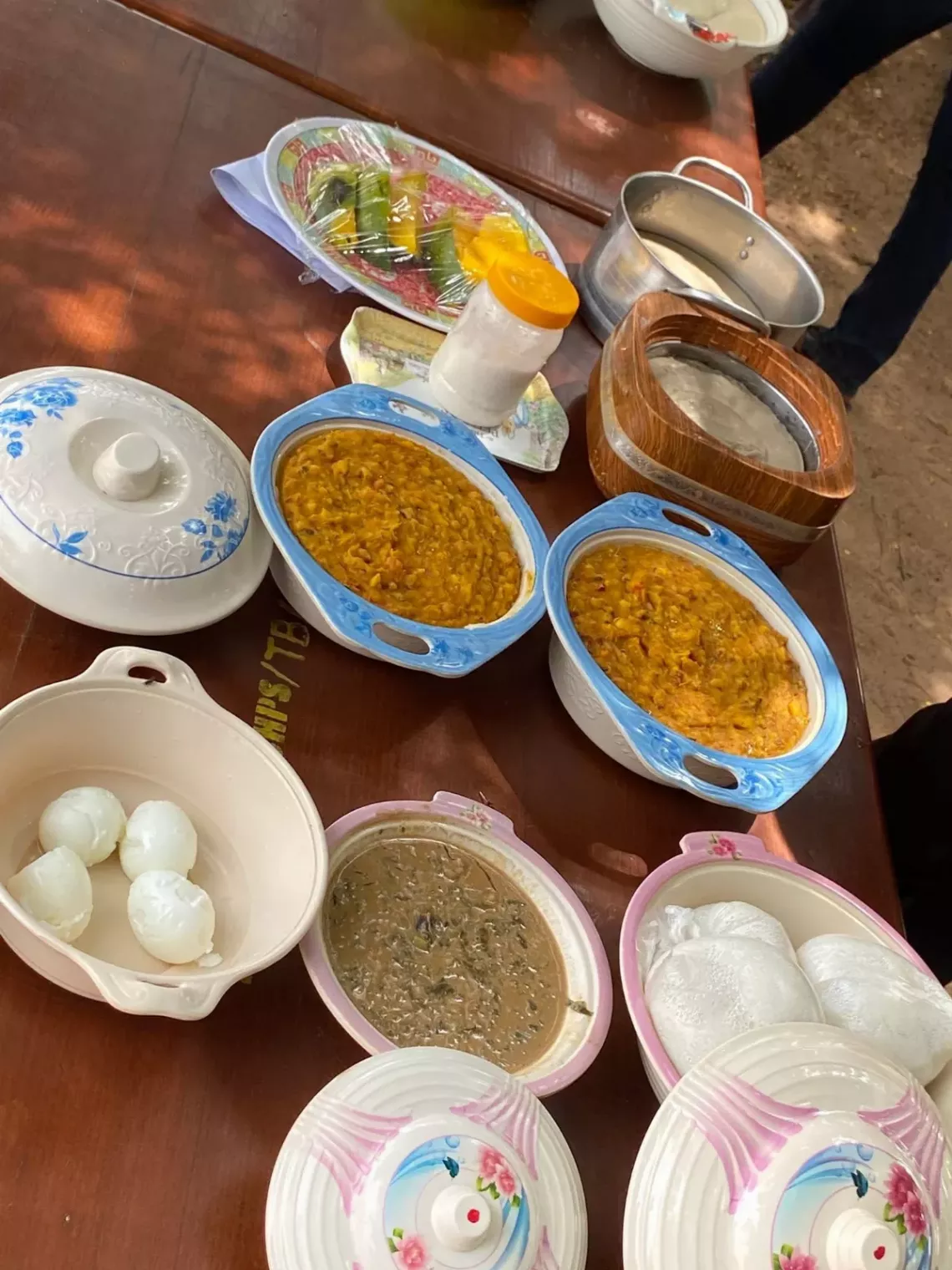 A display of food prepared during the event