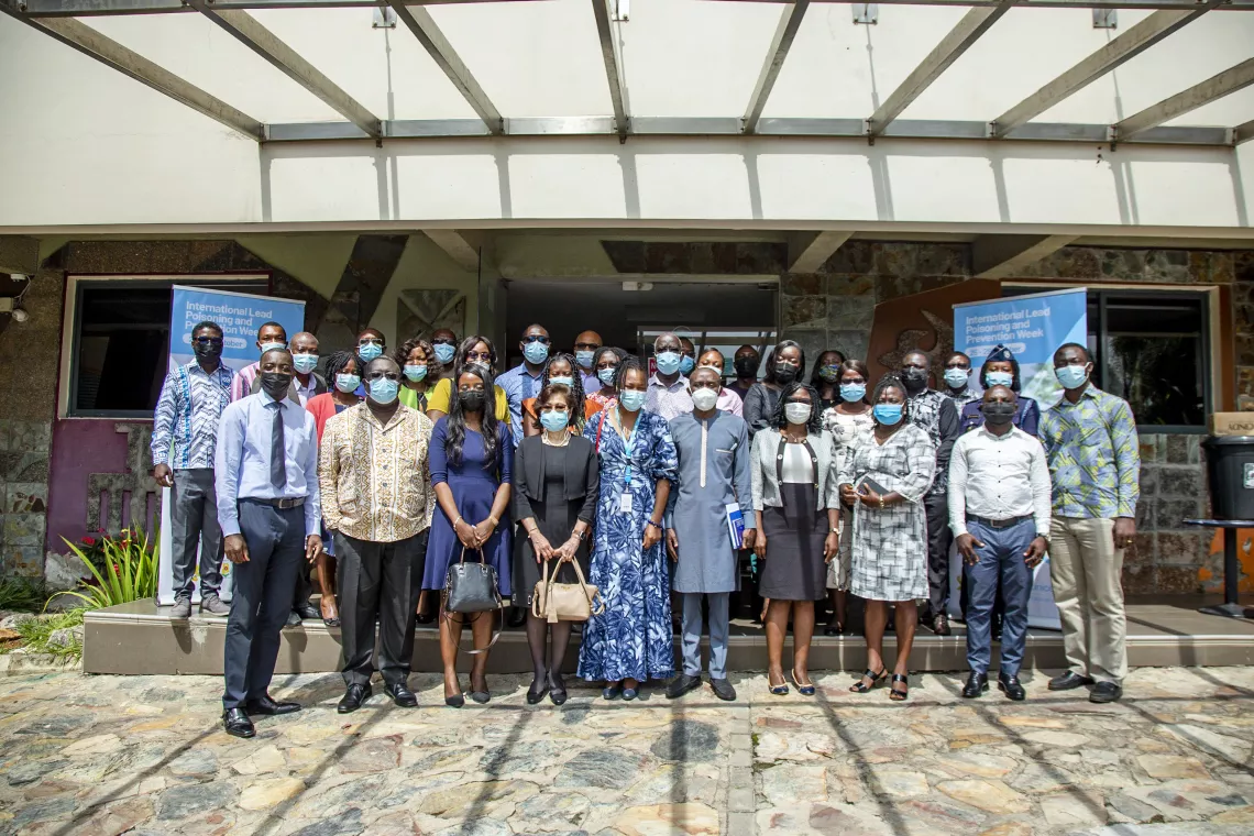 UNICEF and partners during International Lead Poisoning and Prevention Week