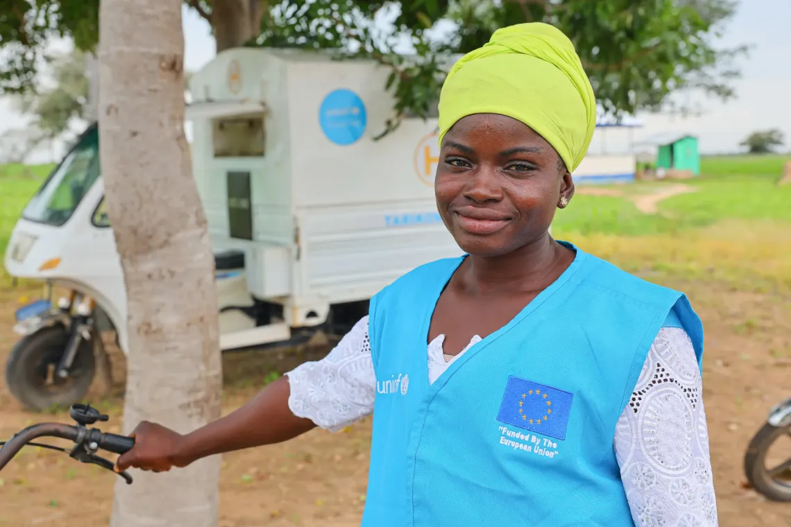 Community volunteer Afuugu Avokbnu, 30, is photographed at the Tarikom CHPS Compound in Tarikom, Upper East Region of Ghana. 