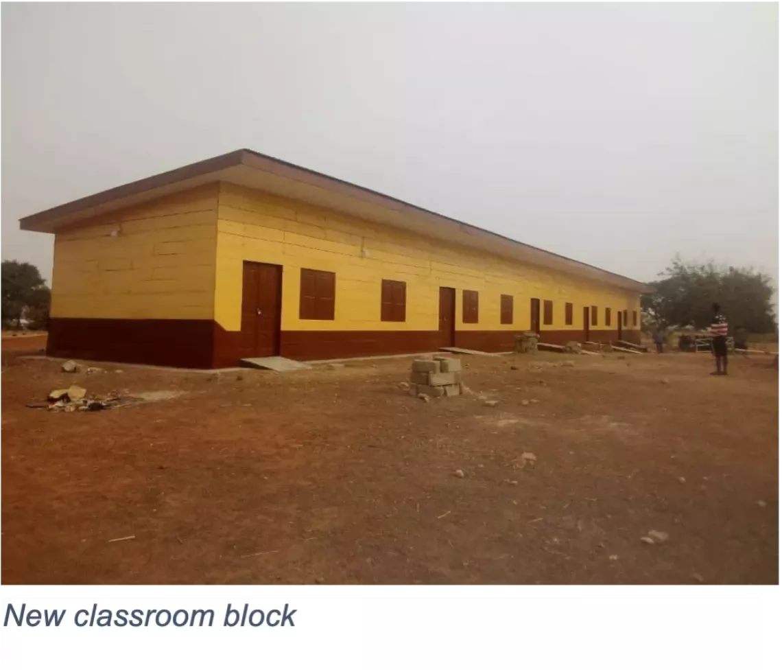 Picture of new classroom block 
