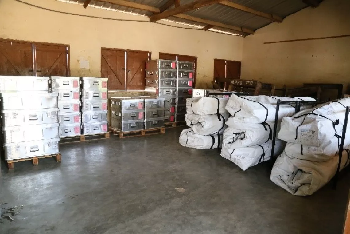 Learning materials and tents presented to the North Tongu District.