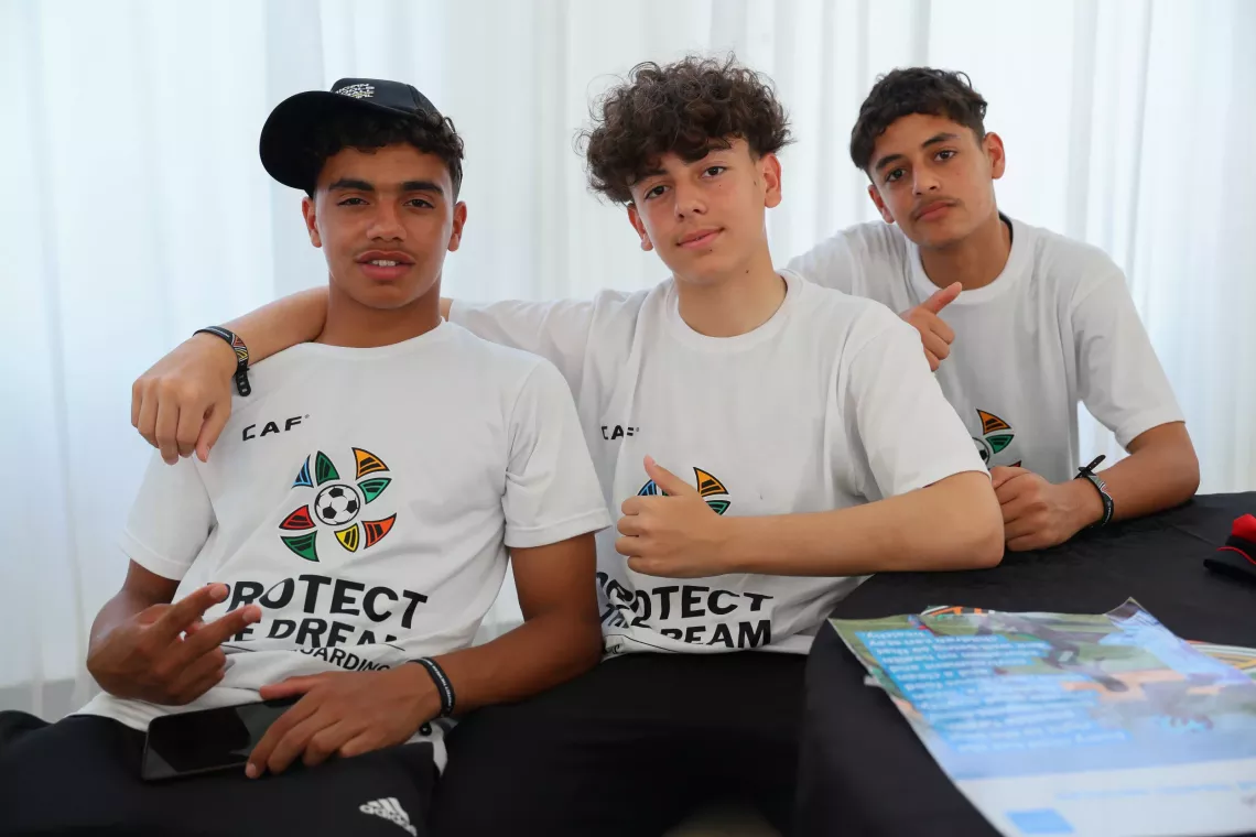 A group of young Moroccan footballers 