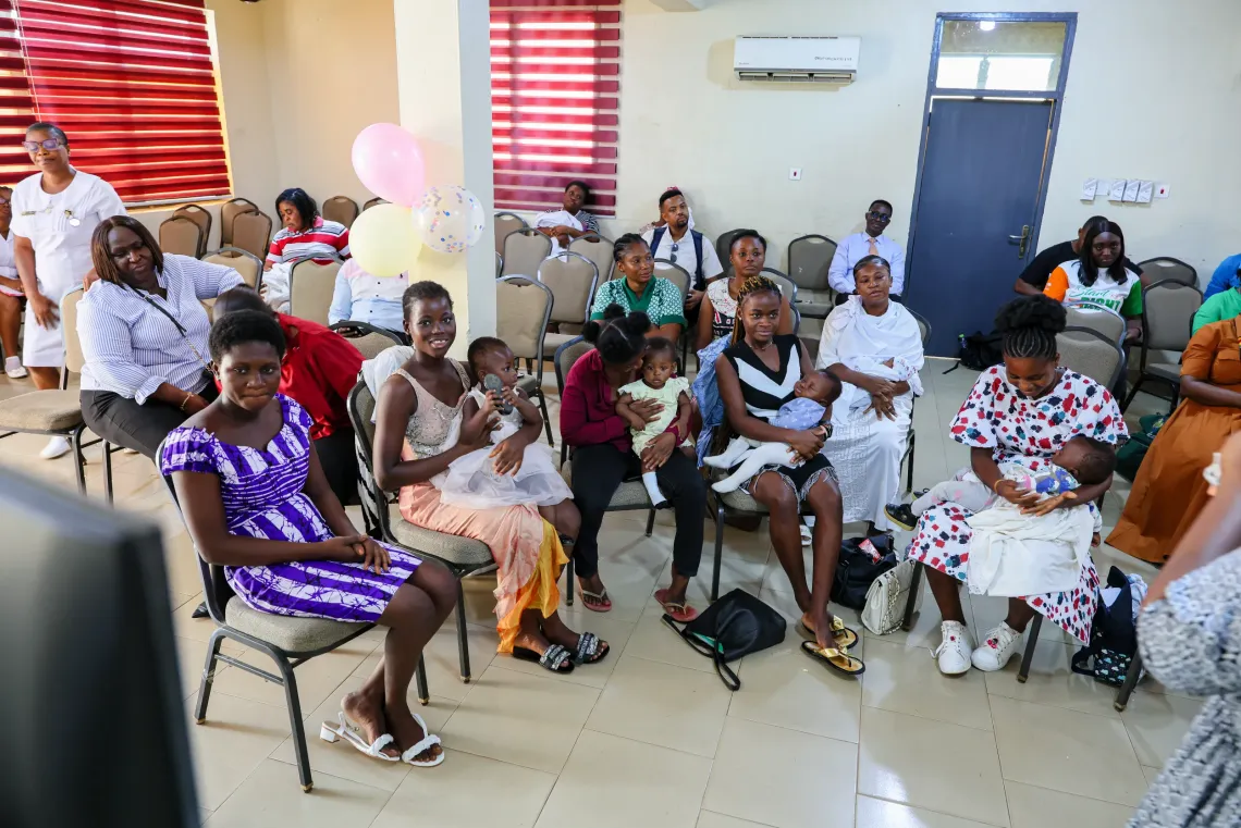 Josphine and other mothers at the NAM school 