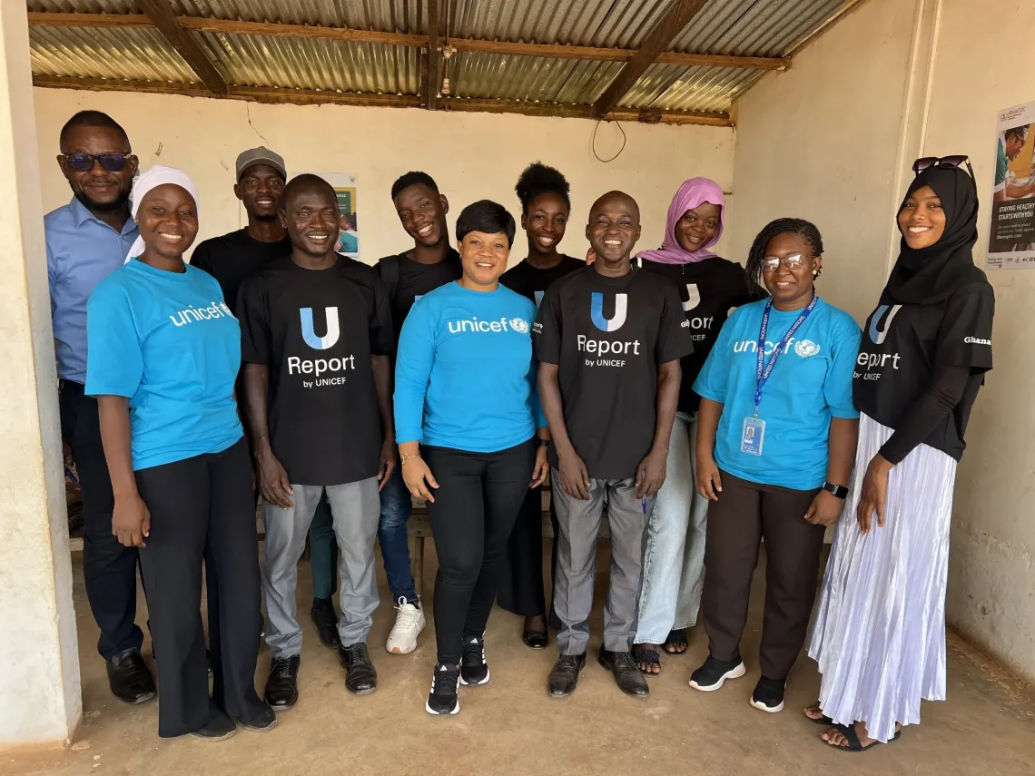 U-Reporters and UNICEF in Tamale ready to visit the community for the HPV campaign. 