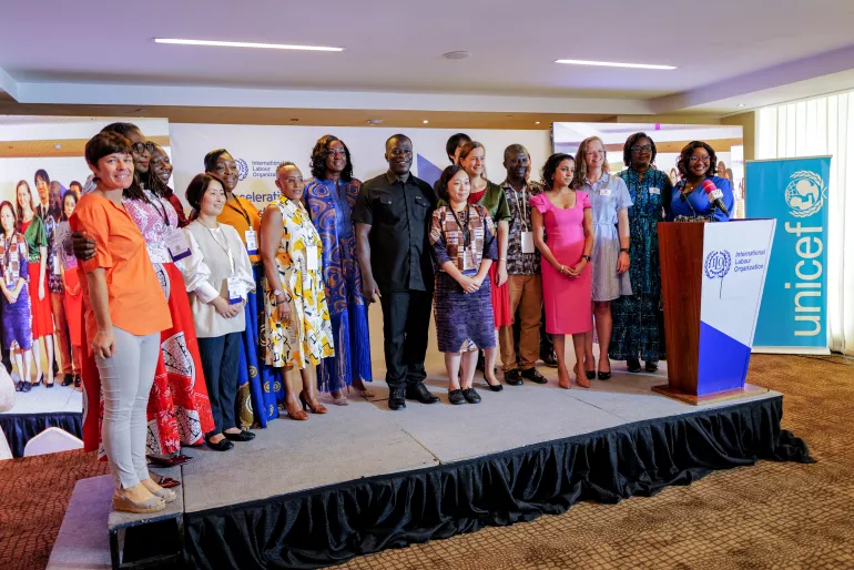 Government officials, partners and stakeholders at today's launch of multi-stakeholder and multi-sectoral initiatives.