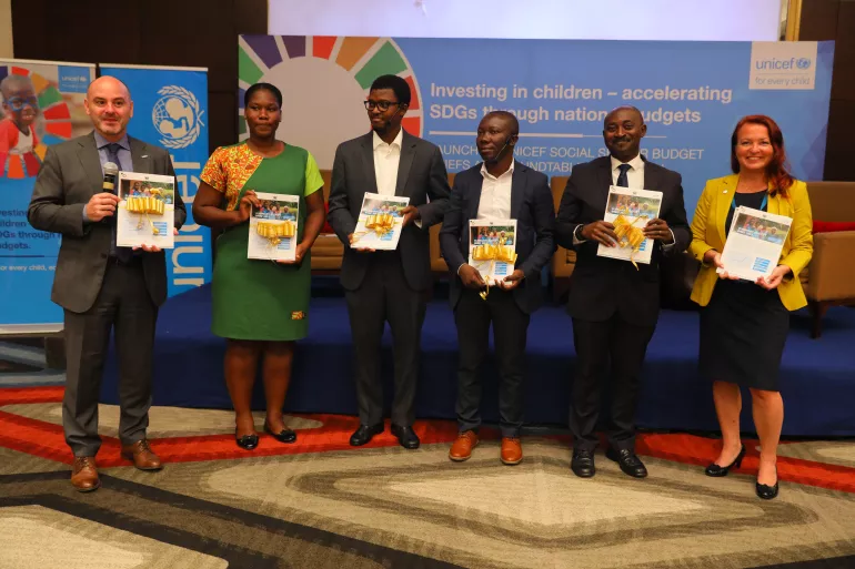 UNICEF Deputy Representative, Fiachra McAsey, launched the UNICEF Social Sector Budget Briefs at the event.