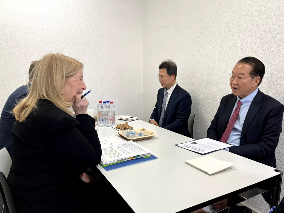 Minister of Unification meeting with UNICEF ED Russell