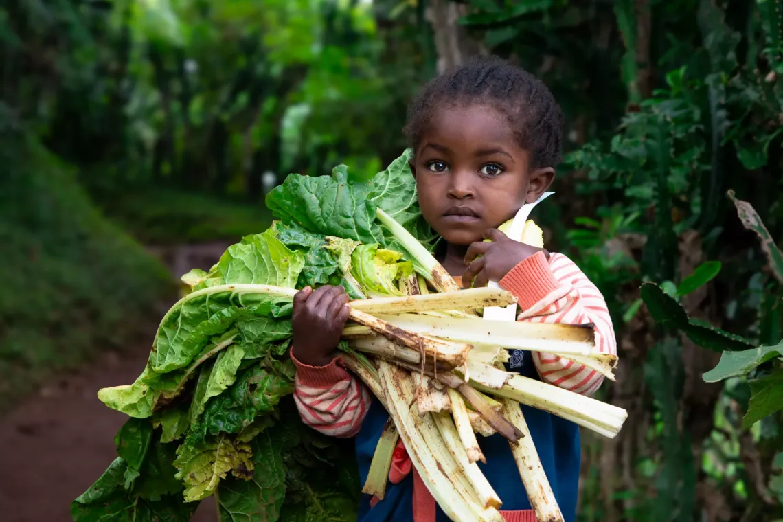 In the Sidama region of Ethiopia, Kidist is a healthy little girl!