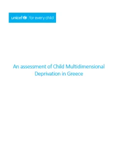 'An assessment of Child Multidimensional Deprivation in Greece' report cover