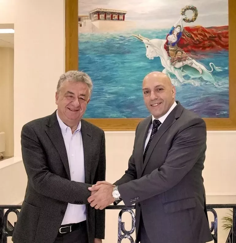 Governor of Crete with UNICEF Greece Representative