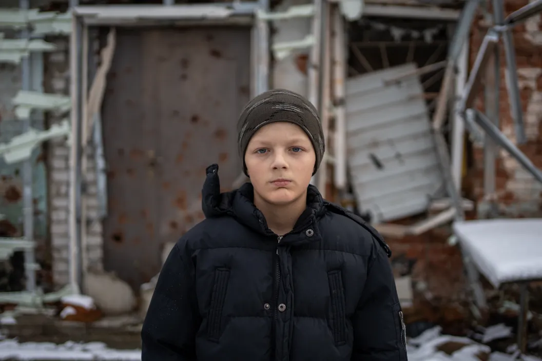 11-year-old Bohdan lives in Izyum, in Ukraine&rsquo;s Kharkivska region, a city that has endured near-total destruction over two years of conflict.