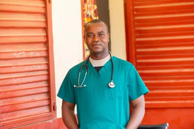 Jean Louis Kpogomou, head of the Fangamadou health centre, Gu&eacute;ck&eacute;dou prefecture in the Nz&eacute;r&eacute;kor&eacute; region. 