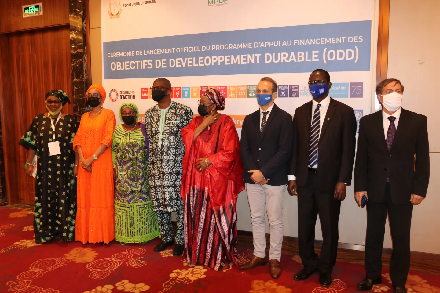 Les membres du gouvernement et le syst&egrave;me des Nations unies en Guin&eacute;e