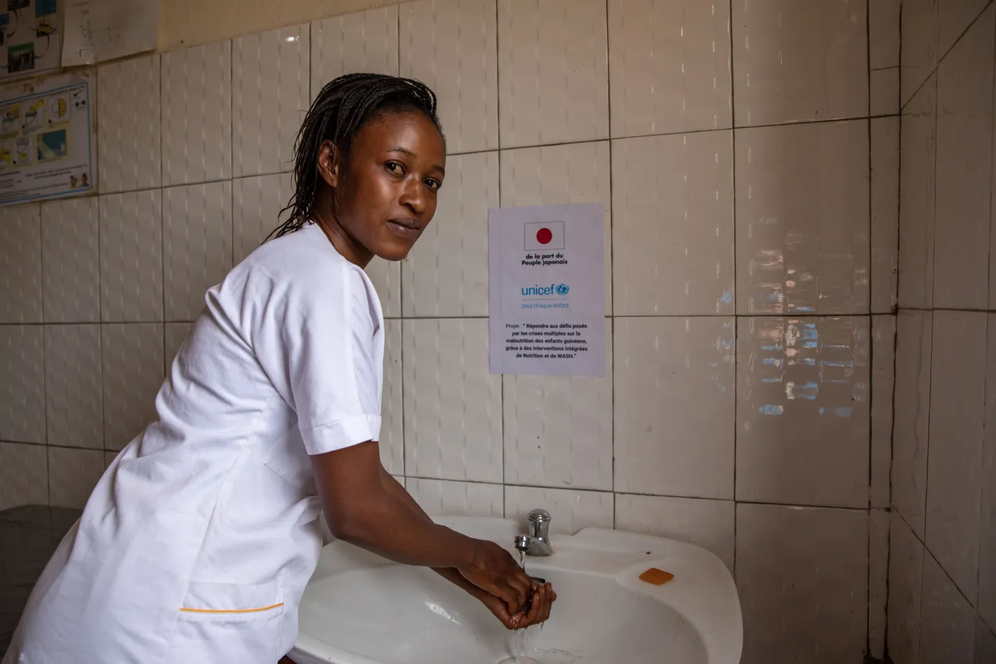 Kadiatou, Agente technique de sant&eacute;, centre de sant&eacute; de Bantignel, Guin&eacute;e.