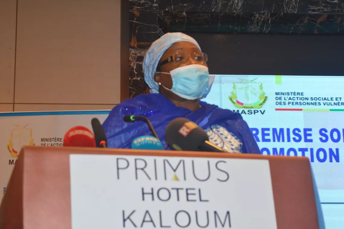 Hadja Mariama Sylla, Ministre de l&rsquo;Action Sociale et des Personnes Vuln&eacute;rables