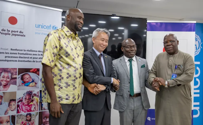 Japan and UNICEF contribute to strengthening the resilience of populations in border areas with Mali during the electoral process and to mitigate the possible consequences of the Sahelian crisis.
