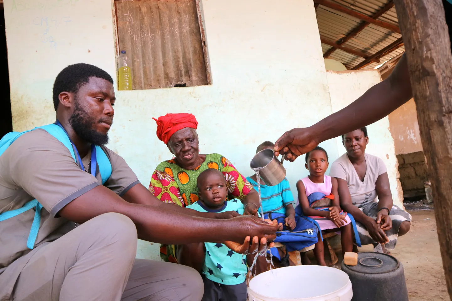 Community health worker during a household visit