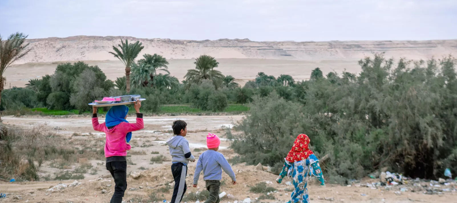 children in a village